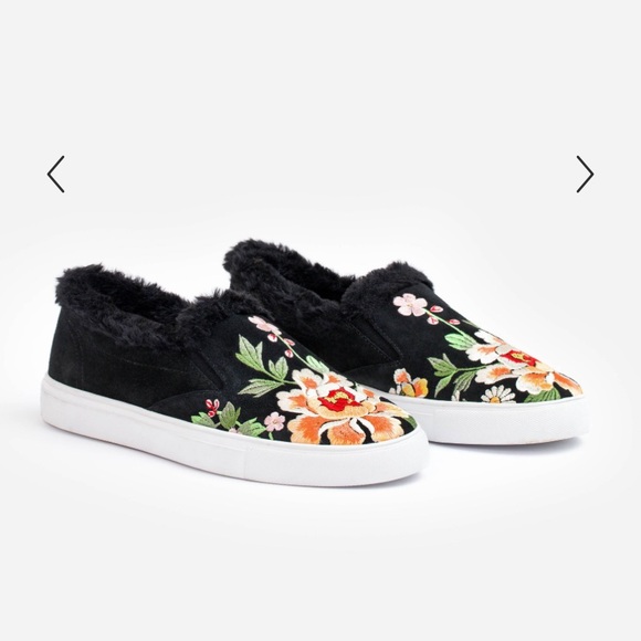 Johnny Was ACACIA SLIP‑ON SNEAKER Black Size 8